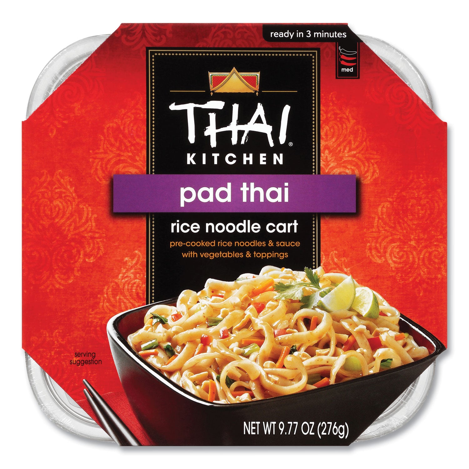 McCormick Thai Kitchen Pad Thai Rice Noodle Cart, 9.77 oz Individually Wrapped, 6/Carton (THA01026)