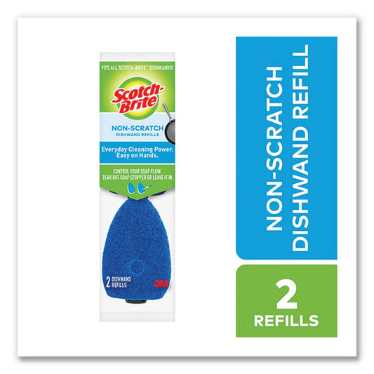 Scotch-Brite Non-Scratch Dishwand Refills, Blue, 2/Pack (48312)