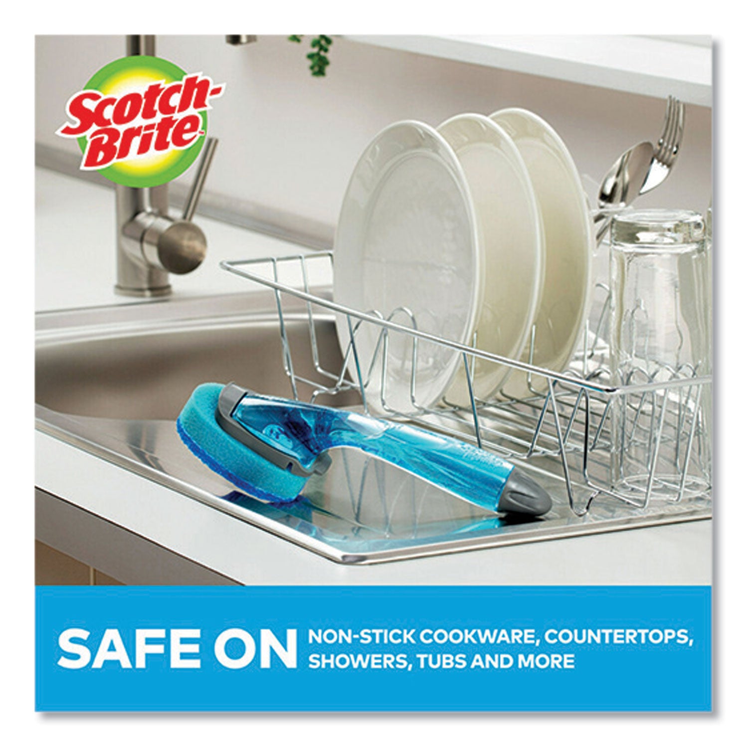 Scotch-Brite Non-Scratch Dishwand Refills, Blue, 2/Pack (48312)