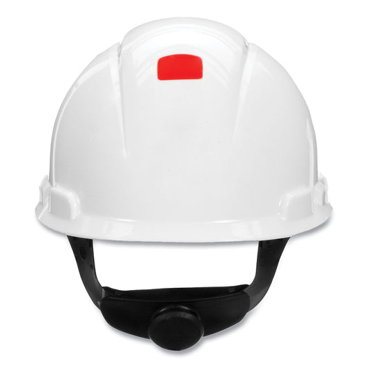 3M SecureFit Hard Hat with Uvicator, Four-Point Ratchet Suspension, White (H701SFRUV)