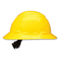 3M SecureFit Full Brim Hard Hat with Uvicator, Four-Point Ratchet Suspension, Yellow (H802SFRUV)