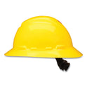 3M SecureFit Full Brim Hard Hat with Uvicator, Four-Point Ratchet Suspension, Yellow (H802SFRUV)