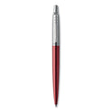 Parker Jotter Ballpoint Pen, Retractable, Medium 0.7 mm, Blue Ink, Kensington Red/Chrome Barrel (1953241)