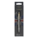 Parker Jotter Rollerball Pen, Medium Point 0.7 mm, Black Ink, Stainless Steel Barrel (2020672)