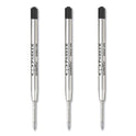 Quinkflow Refill for Parker Ballpoint Pen, Medium Tip, Black Ink, 3/Pack (2119151)
