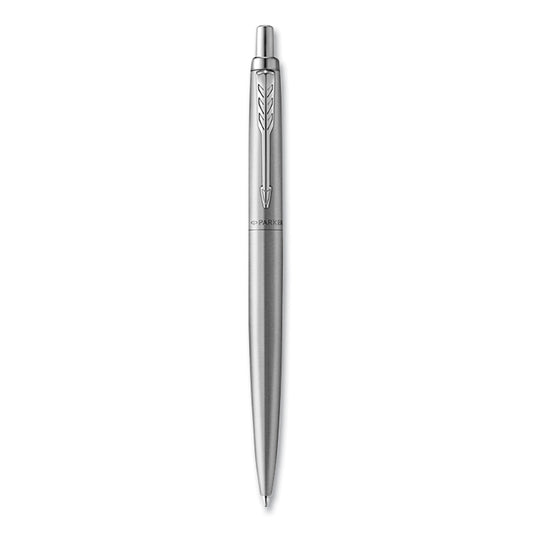 Parker Jotter XL Retractable Ballpoint Pen, Medium Point, Blue Ink, Stainless Steel Barrel (2122760)