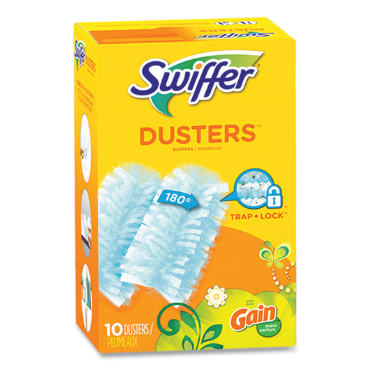 Swiffer Dusters Refill, Dust Lock Fiber, Blue, Gain Original Scent, 10/Pack (08306)