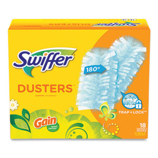 Swiffer Dusters Refill, Dust Lock Fiber, Blue, Gain Original Scent, 18/Pack (99058)