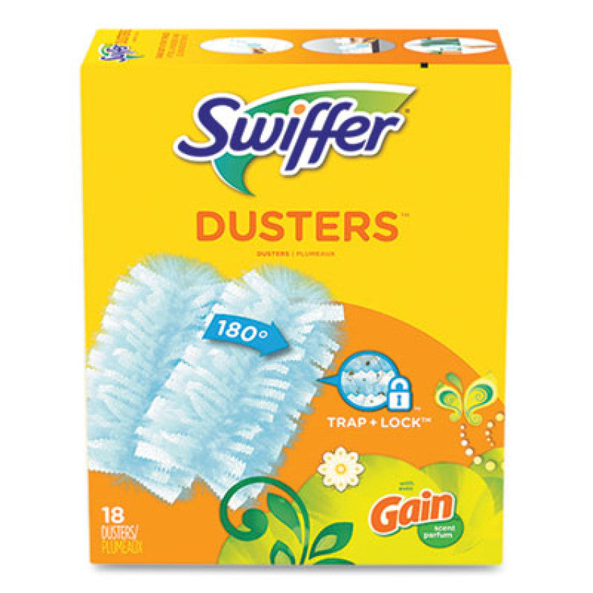 Swiffer Dusters Refill, Dust Lock Fiber, Blue, Gain Original Scent, 18/Pack (99058)