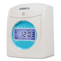 uPunch Digital Auto-Align Punch Time Clock Bundle, White (SB1200)