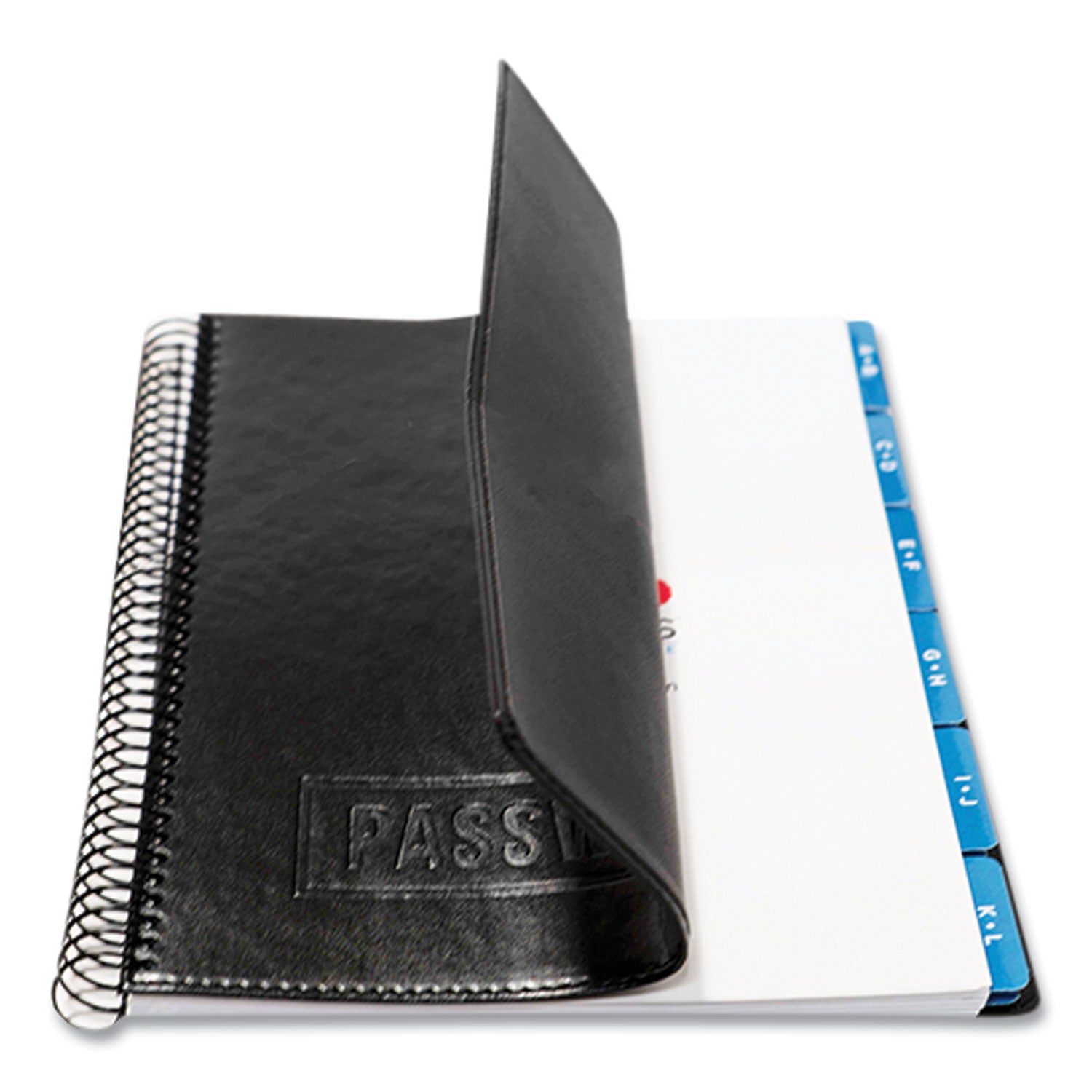 Re-focus the Creative Office Executive Format Password Log Book, 576 Total Entries, 4 Entries/Page, Black Faux-Leather Cover, (72) 10 x 7.6 Sheets (EXPWBOOKBLK)