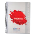 Re-focus the Creative Office Pocket-Style Password Log Book, 480 Total Entries, 4 Entries/Page, White/Red Poly Cover, (60) 7 x 5.5 Sheets (MINIPWBOOKRE)