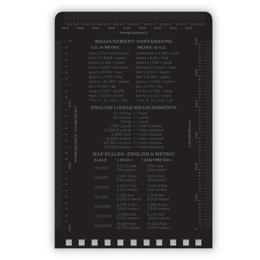 Rite in the Rain All-Weather Wire-O Notepad, Universal: Narrow Rule and Quadrille Rule, Black Cover, 50 White 3 x 5 Sheets (735)