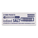 Grindstone Cafe Grindstone Iodized Salt, 0.02 oz Packet, 1,000/Bag, 3 Bags/Carton (20015)