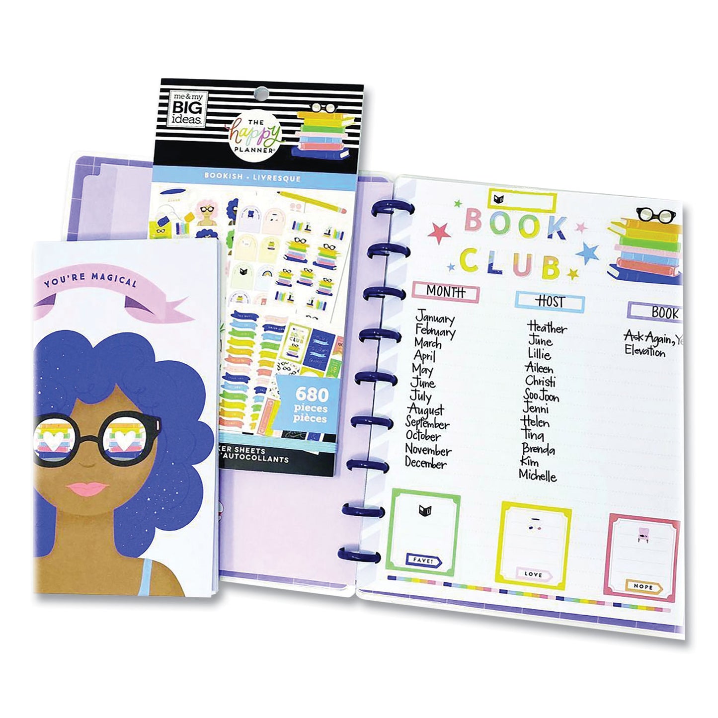 The Happy Planner me and my BIG ideas Stickers, Booklist Theme, 680 Stickers (PPSV1933048)