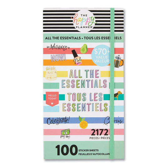 The Happy Planner All the Essentials Mega Value Pack Stickers, Productivity Theme, 2,172 Stickers (SP1H100005)