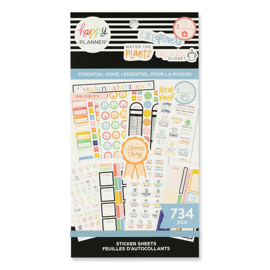 The Happy Planner Essentials Home Classic Stickers, Productivity Theme, 734 Stickers (SVP130149)