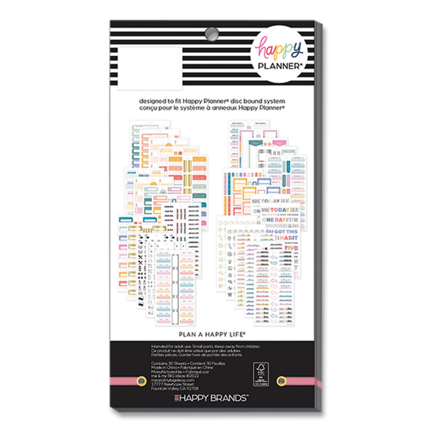 The Happy Planner Essentials Tracker & Checklist Classic Stickers, Productivity Theme, 990/Pack (SVP130151)