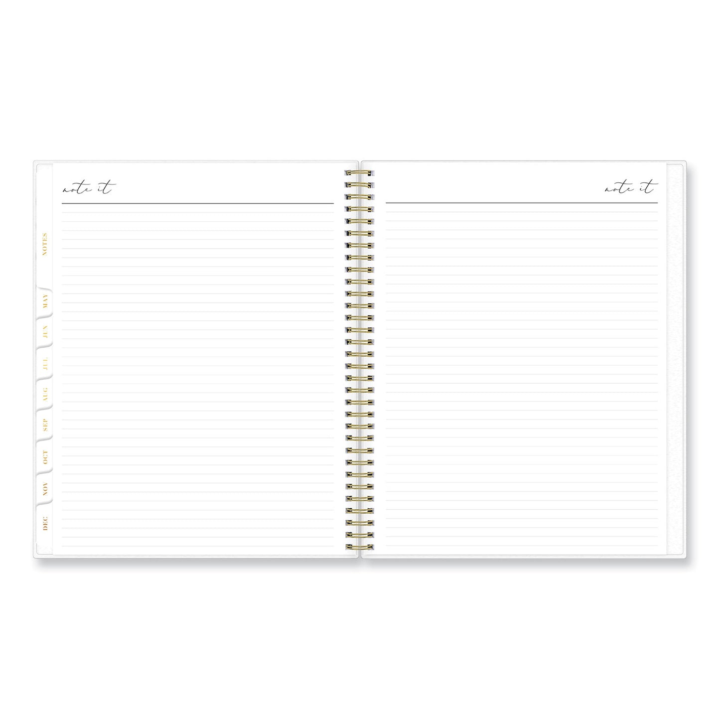 Blue Sky Life Note-It Leah Weekly/Monthly Notes Planner, Floral Artwork, 11 x 8.5, Gray/Pink/White Cover, 12-Month (Jan to Dec): 2025 (139479)