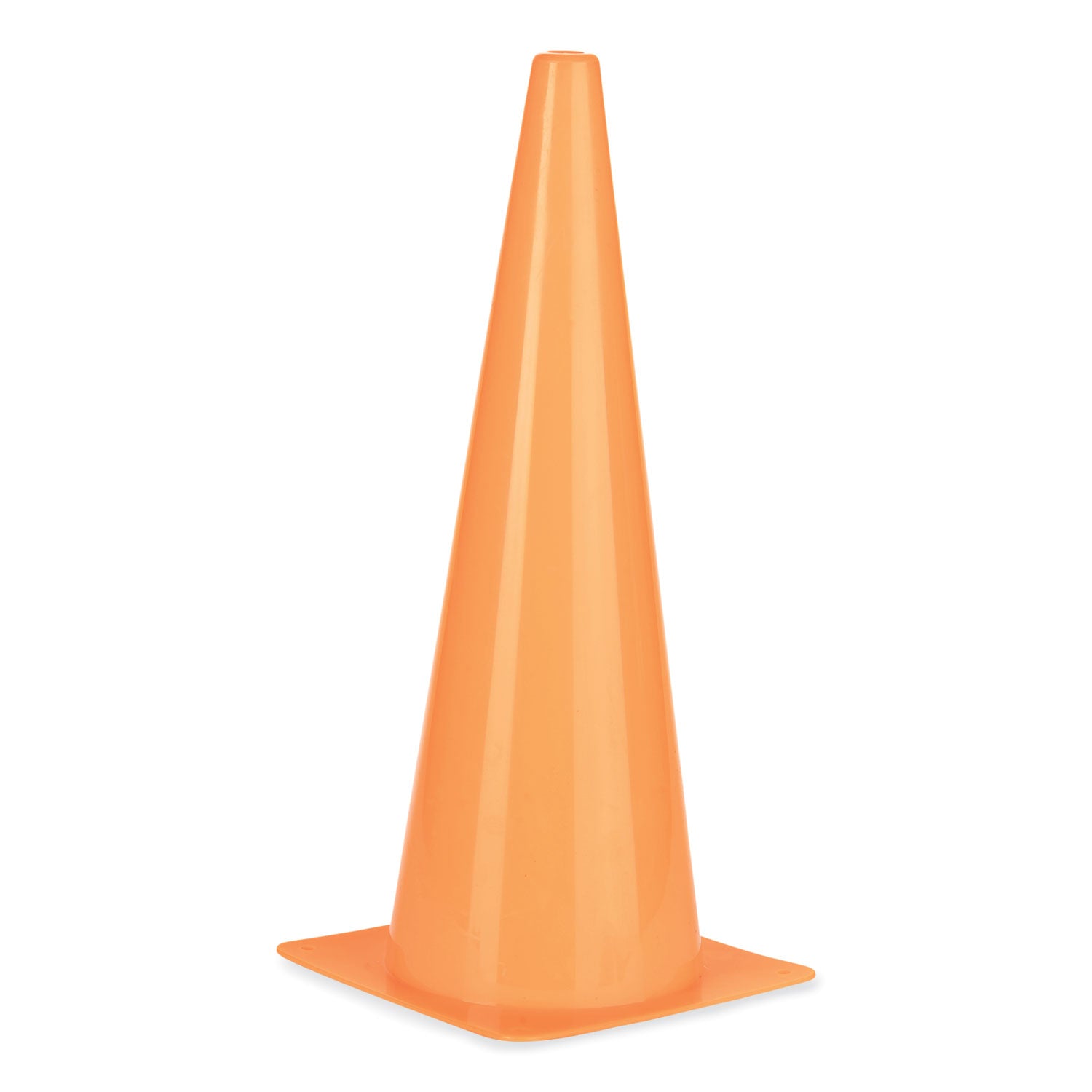 Champion Sports High-Visibility Plastic Cones, 18" Tall, Florescent Orange, 8" x 8" Base (TC18)