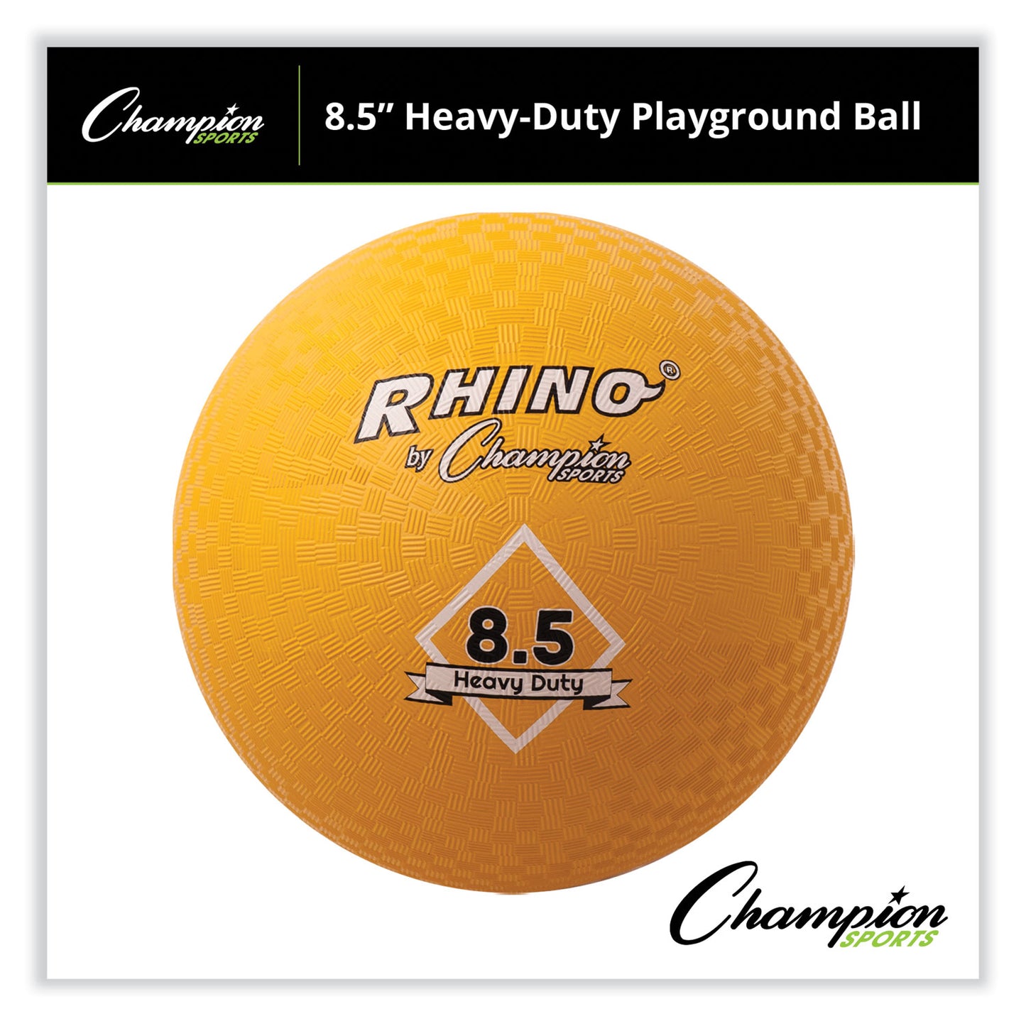 Champion Sports Heavy Duty Playground Ball, 8.5" Diameter, Yellow (PG85HD)