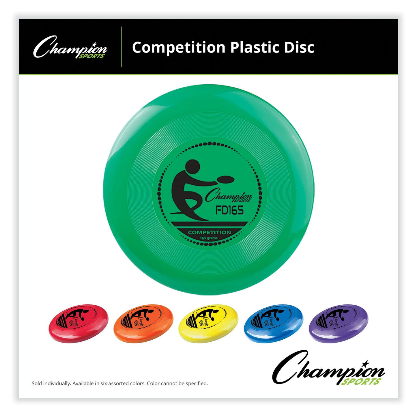 Champion Sports Competition Plastic Disc, 11" Diameter (FD165)