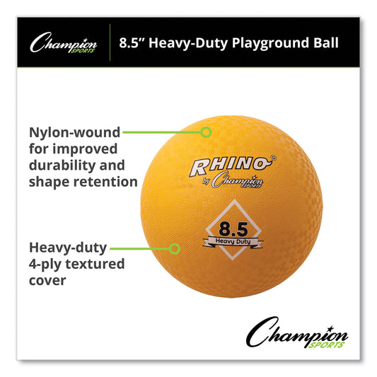 Champion Sports Heavy Duty Playground Ball, 8.5" Diameter, Yellow (PG85HD)