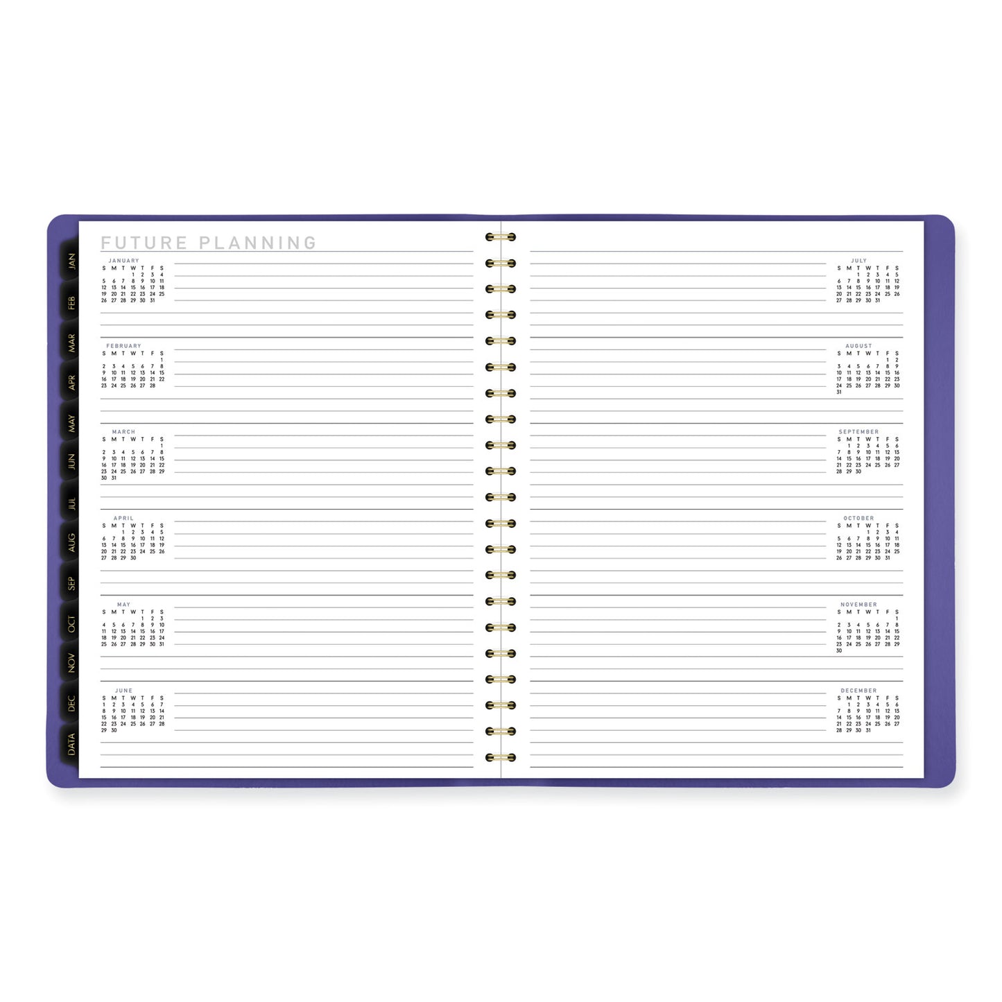 AT-A-GLANCE Contemporary Weekly/Monthly Planner, 11.38 x 9, Purple Cover, 12-Month (Jan to Dec): 2025 (70940X14)