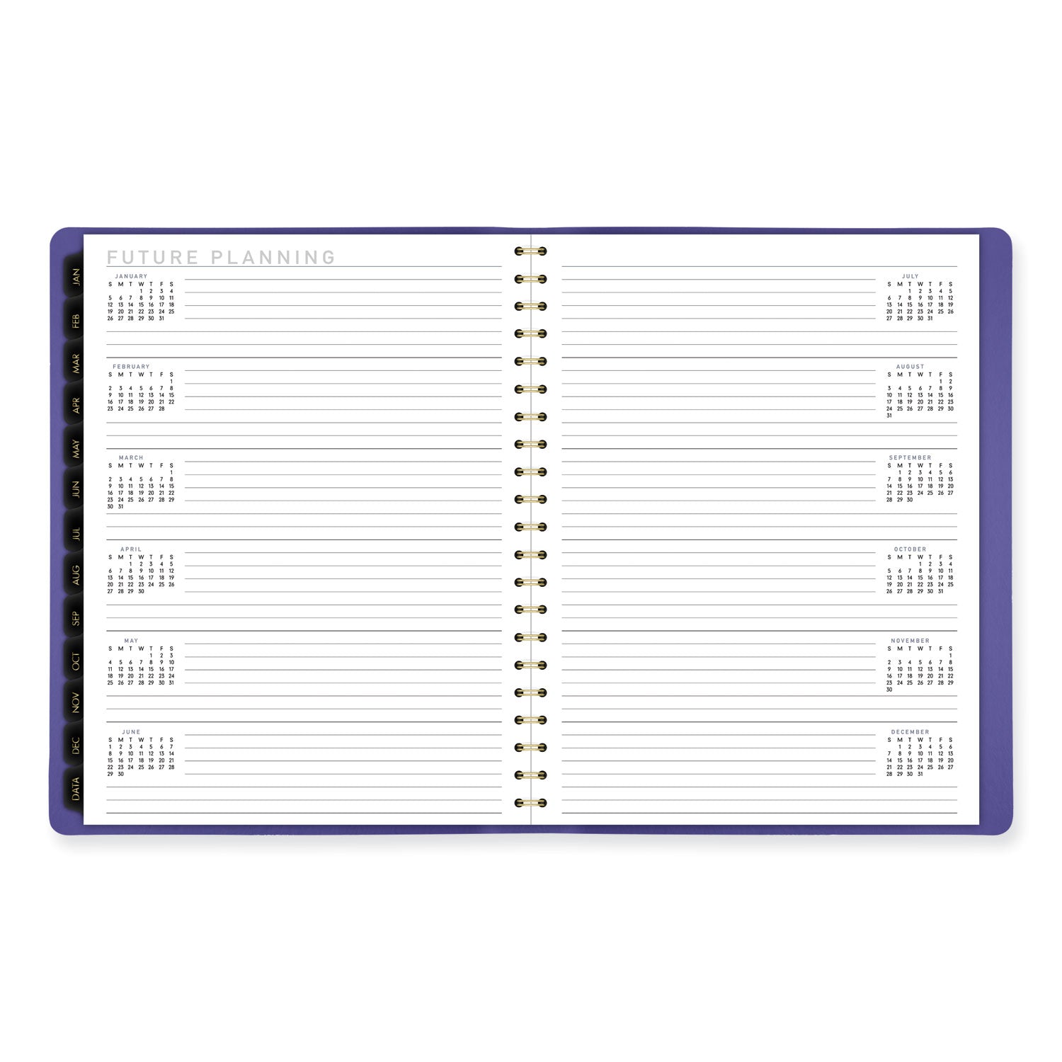 AT-A-GLANCE Contemporary Weekly/Monthly Planner, 11.38 x 9, Purple Cover, 12-Month (Jan to Dec): 2025 (70940X14)