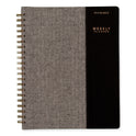 AT-A-GLANCE Signature Collection Black/Gray Felt Weekly/Monthly Planner, 11.25 x 9.5, Black/Gray Cover, 13-Month: Jan 2025 to Jan 2026 (YP90505)