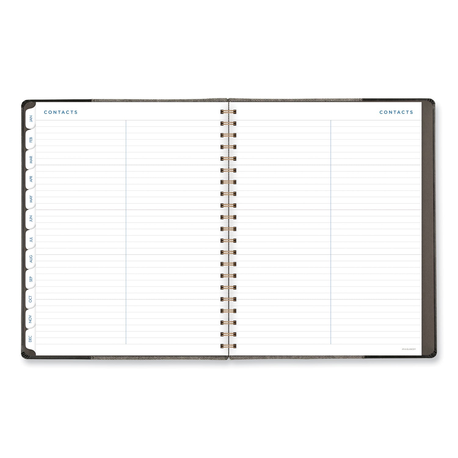 AT-A-GLANCE Signature Collection Black/Gray Felt Weekly/Monthly Planner, 11.25 x 9.5, Black/Gray Cover, 13-Month: Jan 2025 to Jan 2026 (YP90505)