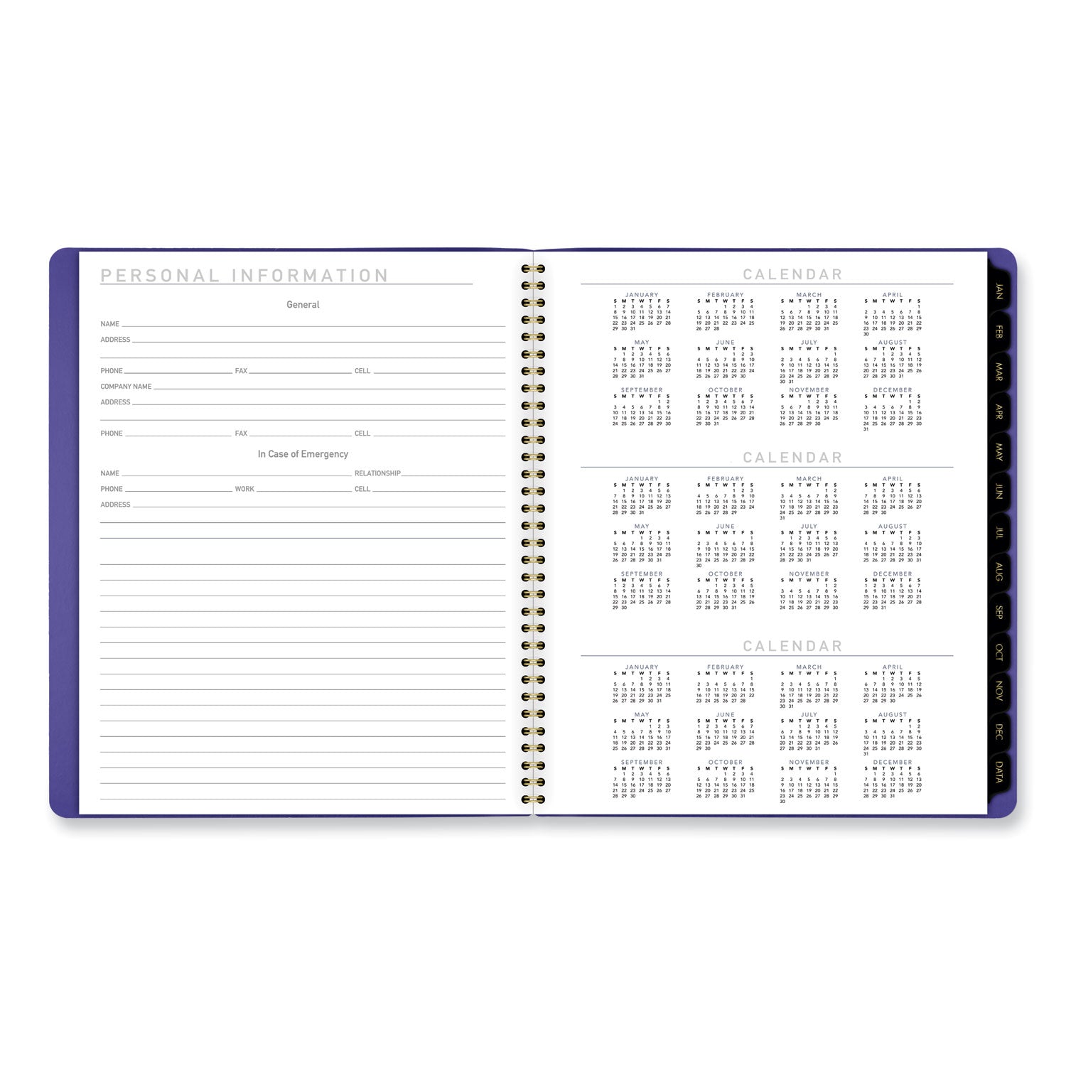 AT-A-GLANCE Contemporary Monthly Planner, 11.38 x 9.63, Purple Cover, 12-Month (Jan to Dec): 2025 (70250X14)