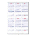 Brownline Yearly Wall Calendar, 24 x 36, White/Blue Sheets, 12-Month (Jan to Dec): 2025 (C172212)