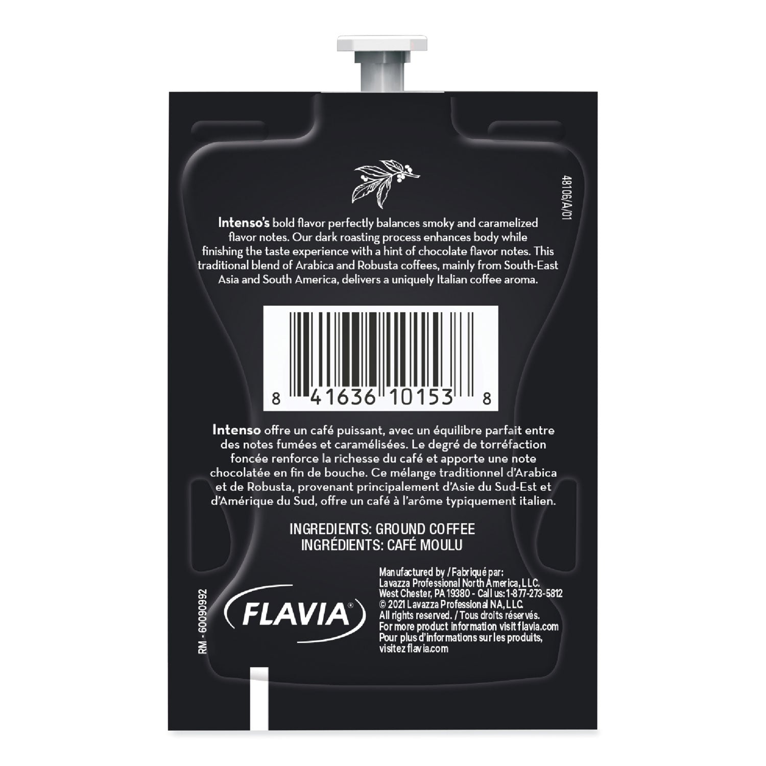 Lavazza FLAVIA Coffee Freshpacks, Intenso Dark Roast, 0.32 oz, 85/Carton (MDR00276)