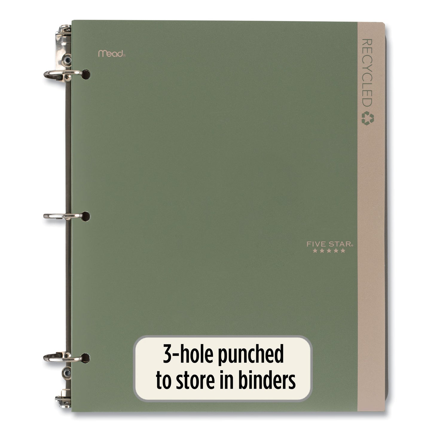 Five Star Recycled Plastic Two-Pocket Folder, 11" x 8.5", Randomly Assorted (330027)