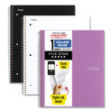 Five Star Wirebound Notebook with Two Pockets, 1-Subject, Medium/College Rule, Assorted Cover Color, (100) 11 x 8.5 Sheets, 3/Pack (820188)