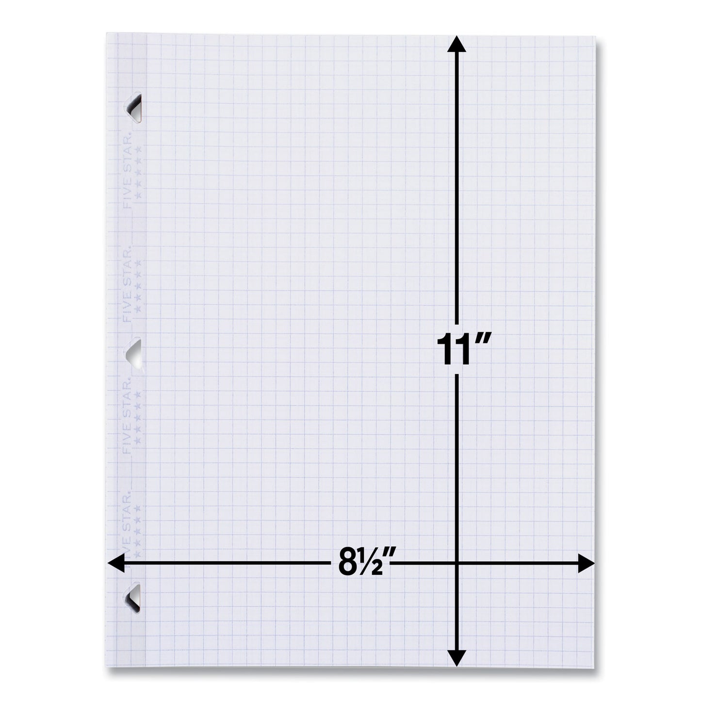 Five Star Reinforced Filler Paper Plus Study App, 3-Hole, 8.5 x 11, College Rule, 80/Pack (170102)