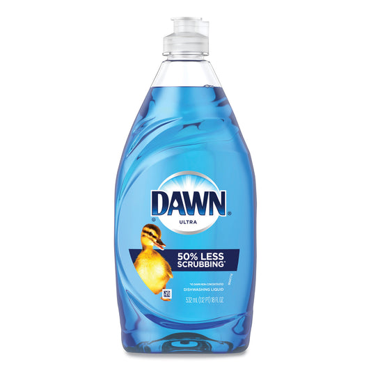 Dawn Ultra Liquid Dish Detergent, Original Scent, 18 oz Pour Bottle, 10/Carton (09403)