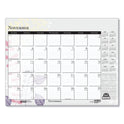 House of Doolittle Recycled Desk Pad Calendar, Wild Flowers Artwork, 22 x 17, White Sheets, Black Binding/Corners,12-Month (Jan-Dec): 2025 (197)