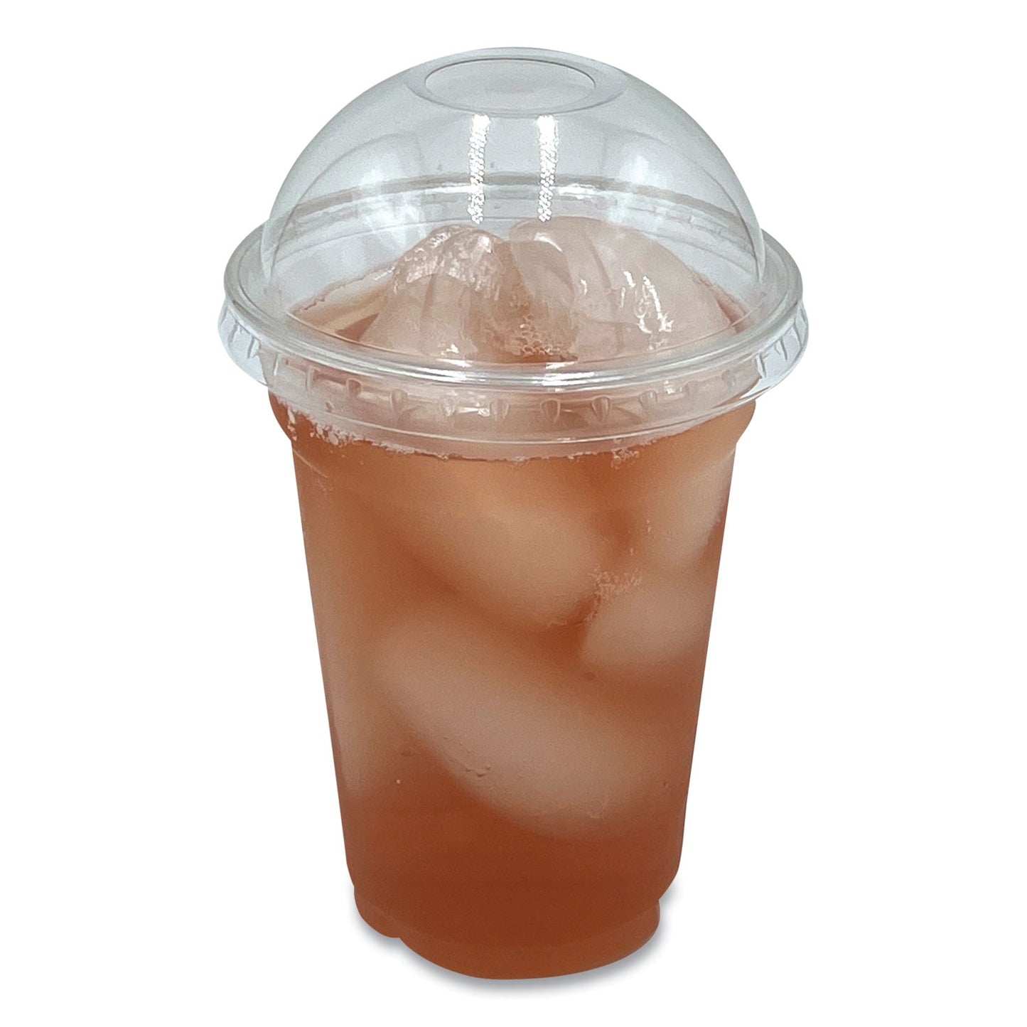 Boardwalk PET Cold Cup Dome Lids, Fits 9 oz to 10 oz PET Cups, Clear, 100/Pack (PET910DOMEPK)