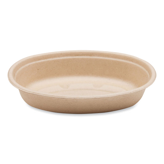 World Centric Fiber Bowls, Burrito Bowl, 24 oz, 8 x 5.3 x 1.6, Natural, Paper, 400/Carton (BOSCUBBSLFP)