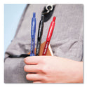 Paper Mate Profile Ballpoint Pen, Retractable, Medium 1 mm, Red Ink, Translucent Red Barrel, Dozen (2095454)