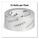 Universal Deluxe General-Purpose Acrylic Box Sealing Tape, 3" Core, 1.88" x 109 yds, Clear, 12/Pack (66100)