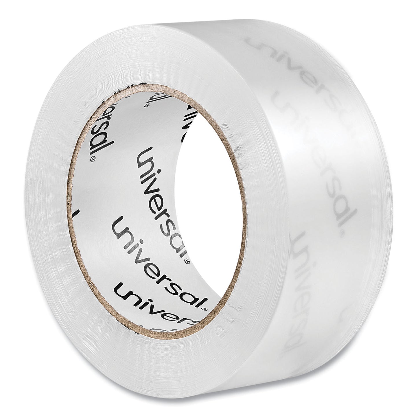 Universal Quiet Tape Box Sealing Tape, 3" Core, 1.88" x 109 yds, Clear, 6/Pack (73000)