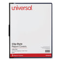 Universal Clip-Style Report Cover, Clip Fastener, 8.5 x 11, Clear/Black, 5/Pack (20515)