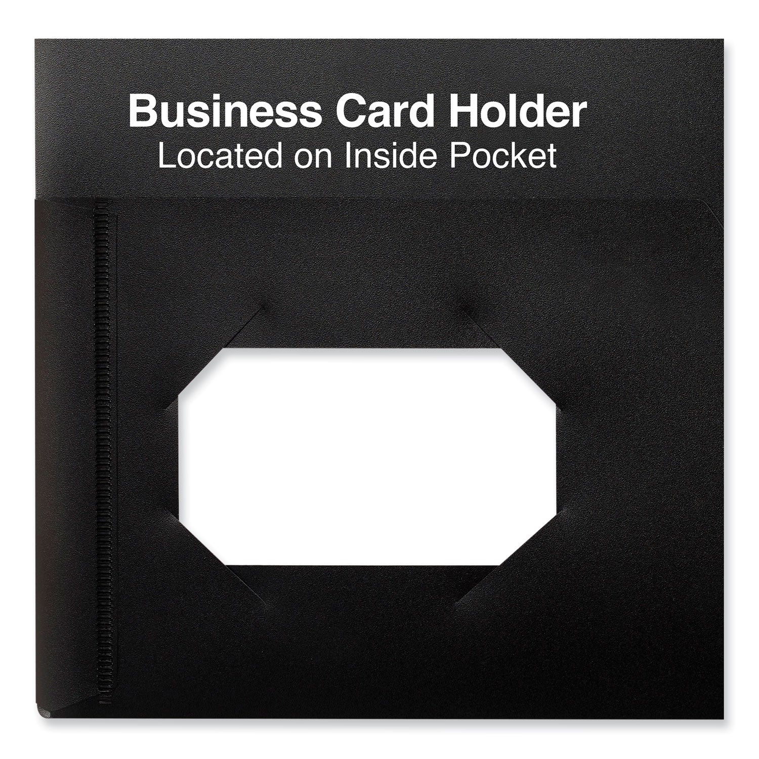 Universal Two-Pocket Plastic Folders, 100-Sheet Capacity, 11 x 8.5, Black, 10/Pack (20540)