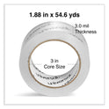 Universal Heavy-Duty Acrylic Box Sealing Tape, 3" Core, 1.88" x 54.6 yds, Clear, 6/Pack (33100)