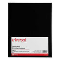 Universal Laminated Two-Pocket Folder, Cardboard Paper, 100-Sheet Capacity, 11 x 8.5, Black, 25/Box (56416)