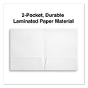 Universal Laminated Two-Pocket Portfolios, Cardboard Paper, 100-Sheet Capacity, 11 x 8.5, White, 25/Box (56417)