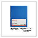 Universal Laminated Two-Pocket Folder, Cardboard Paper, 100-Sheet Capacity, 11 x 8.5, Blue, 25/Box (56419)